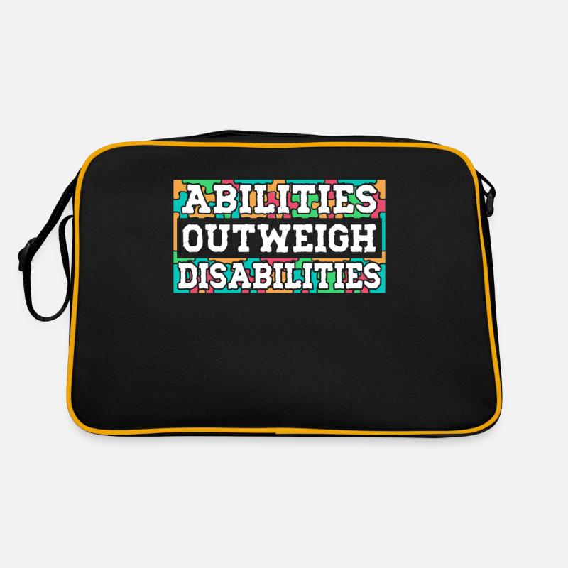 Autism awareness - abilities predominate Retro Bag