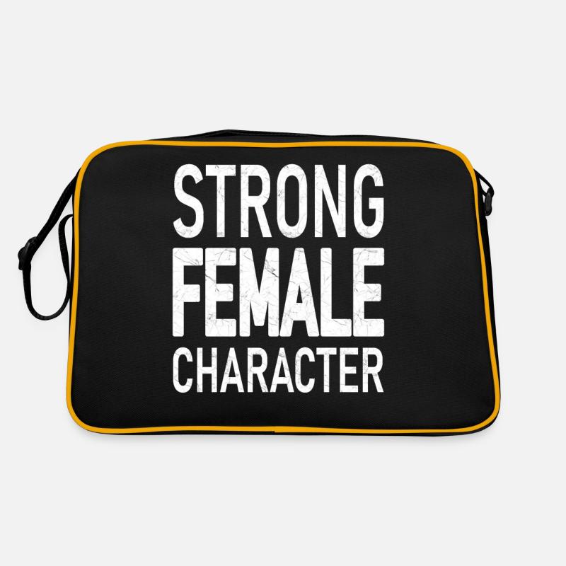 Starker weiblicher Charakter Retro Tasche