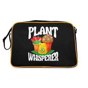 Plant Whisperer Plant Lovers Funny - Retro Bag - black/gold - Back