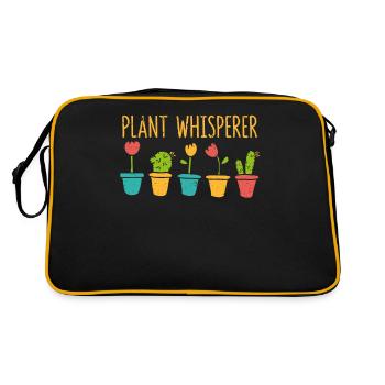 Plant Whisperer Plant Lovers Drôle - Sac Retro - noir/or - Dos