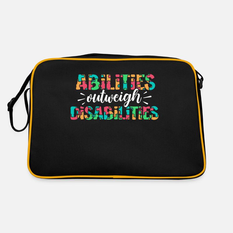 Autism awareness - abilities predominate Retro Bag