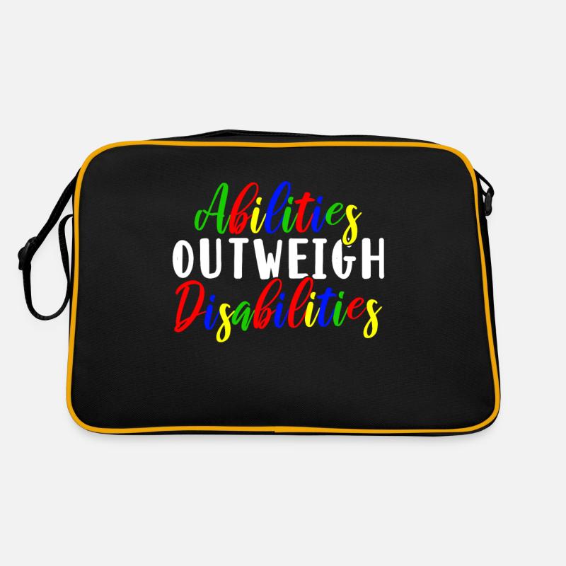 Autism awareness - abilities predominate Retro Bag