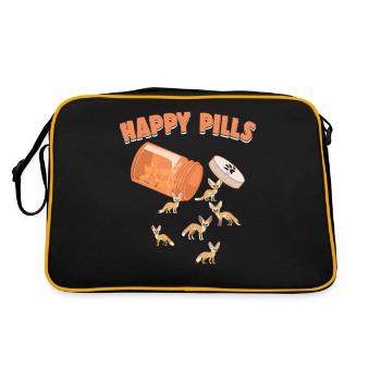 Happy Pills Fennec Fox Funny Fennec Foxes Lover - Sac Retro - noir/or - Dos