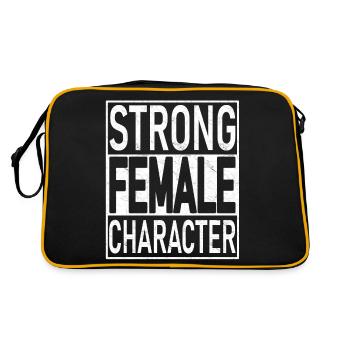 Strong Female Character - Retro Bag - black/gold - Back