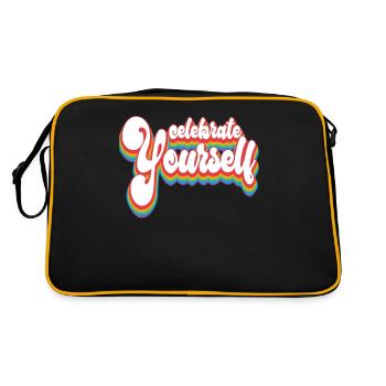 Celebrate Yourself - Pride Month LGBTQ - Retro Bag - black/gold - Back