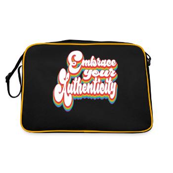 Embrassez votre authenticité - Mois de la fierté LGBTQ - Sac Retro - noir/or - Dos