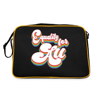 Equality for All - Pride Month LGBTQ - Retro Bag - black/gold - Back
