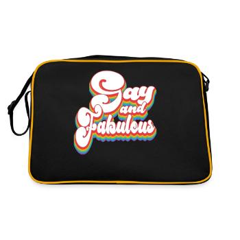 Pride Month LGBTQ - Gay and Fabulous - Retro Bag - black/gold - Back