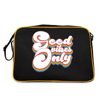 Pride Month LGBTQ - Nur gute Stimmung - Retro Tasche - Schwarz/Gold - Hinten