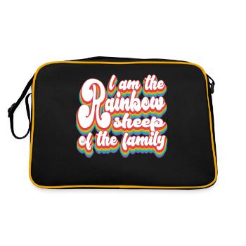Je suis le mouton arc-en-ciel de la famille - Pride - Sac Retro - noir/or - Dos