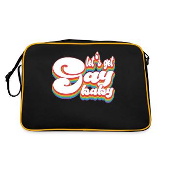 Let's Get Gay Baby - LGBTQ+ Pride - Retro Bag - black/gold - Back