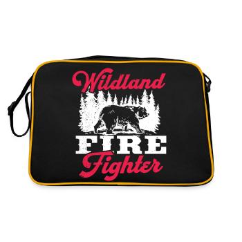 Wildland firefighter - Retro Tasche - Schwarz/Gold - Hinten