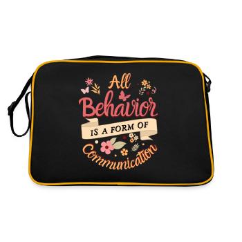 All Behavior Is A form of Communication - Retro Bag - black/gold - Back
