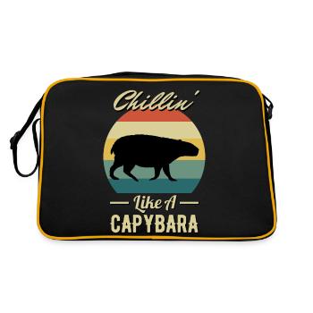 Chillin' Like A Capybara - Retro Bag - black/gold - Back