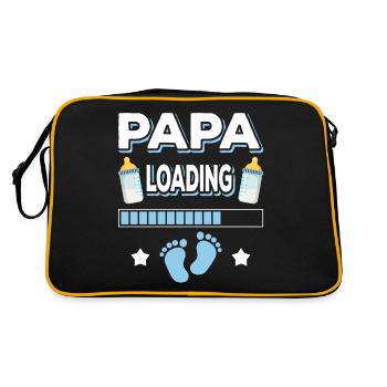 Papa Loading Father Fathers Father's Day - Retro Bag - black/gold - Back