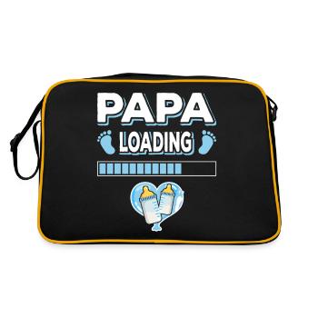 Papa Loading Father Fathers Father's Day - Retro Bag - black/gold - Back