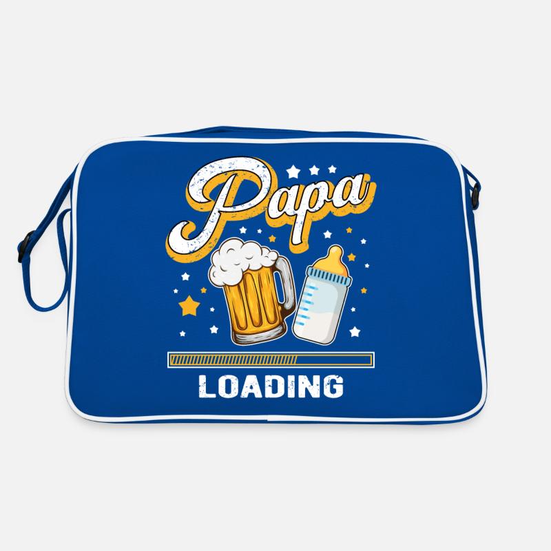 Papa Loading Vater Väter Bier Biertrinker Vatertag Retro Tasche