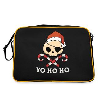 Père Noël Pirate Drôle Noël - Yo Ho Ho, Pirate - Sac Retro - noir/or - Dos