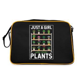 Juste une fille qui aime les plantes Drôles d’amoureux des plantes - Sac Retro - noir/or - Dos