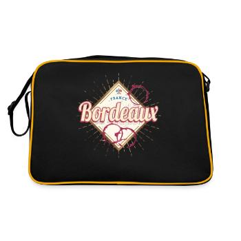 Bordeaux Nouvelle-Aquitaine France Rétro Vin - Sac Retro - noir/or - Dos