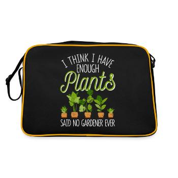 Je pense que j’ai assez de plantes, a déclaré un - Sac Retro - noir/or - Dos