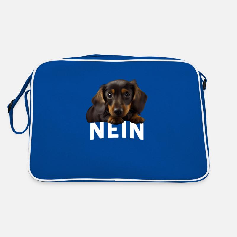 Statement Dachshund, Nö Fun, Einfach Nö, Nein Retro Tasche