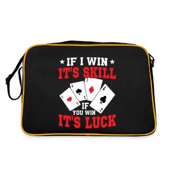 Si je gagne c’est la compétence Si vous gagnez, c’est le jeu de chance - Sac Retro - noir/or - Dos