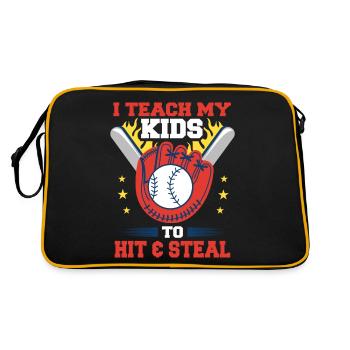 Baseball Dad Funny Quote Joueur de baseball - Sac Retro - noir/or - Dos