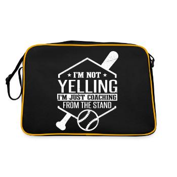 Je suis juste entraîneur de The Stand Baseball Dad - Sac Retro - noir/or - Dos