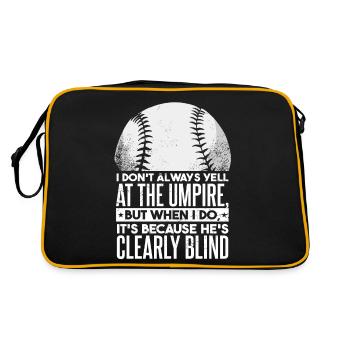 Drôle de joueur de baseball papa - Sac Retro - noir/or - Dos