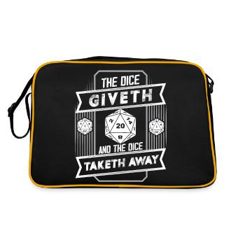 The dice giveth and the dice taketh away - Retro Tasche - Schwarz/Gold - Hinten