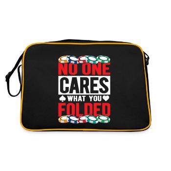 No One Cares What You Folded Gambling Poker Player - Retro Tasche - Schwarz/Gold - Hinten