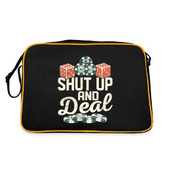 Shut Up And Deal Poker Player Gambling - Retro Bag - black/gold - Back