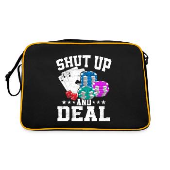 Shut Up And Deal Gambling Poker Player - Retro Bag - black/gold - Back