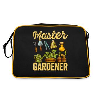 Maître jardinier Plantes médicinales amateur d’herbes - Sac Retro - noir/or - Dos