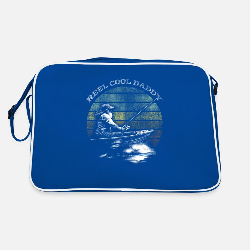 Fischer auf dem Boot Retro Tasche
