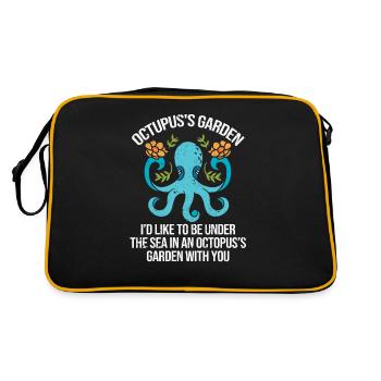 Octopus's Garden Fun Gardening Octopus Octopus Octo - Retro Bag - black/gold - Back