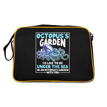 Octopus's Garden Fun Gardening Octopus Octopus Octo - Retro Bag - black/gold - Back