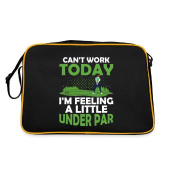Je ne peux pas travailler aujourd’hui, je me sens un peu en dessous de la normale - Sac Retro - noir/or - Dos