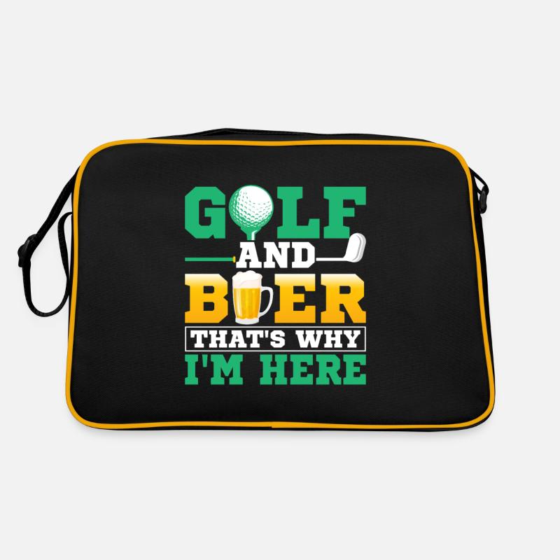 Golf And Beer That's Why I'm Here Par Tee Golfing Retro Tasche