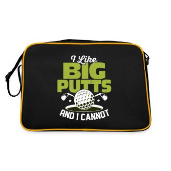 J’aime les gros putts et je ne peux pas mentir au golf - Sac Retro - noir/or - Dos
