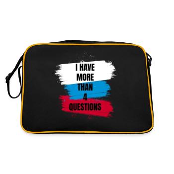 I Have More Than 4 Questions Vintage Simple Text - Retro Bag - black/gold - Back