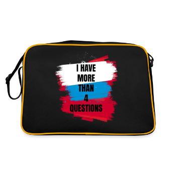 I Have More Than 4 Questions Vintage Simple Text - Retro Bag - black/gold - Back