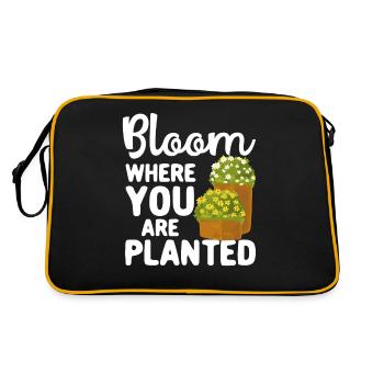 Bloom Where You Are Planted Gardening Plant - Retro Bag - black/gold - Back