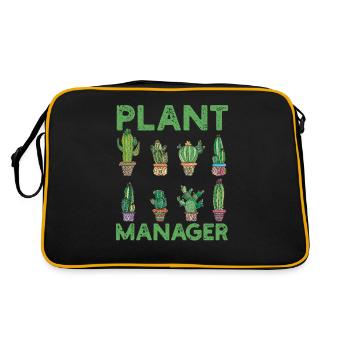 Plant Manager Funny Gardening Cook Plant - Retro Bag - black/gold - Back