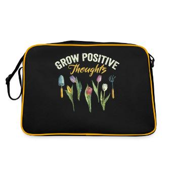 Cultiver des pensées positives Jardinage amusant - Sac Retro - noir/or - Dos