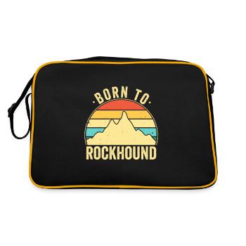 Né de Rockhound minerais collectant des minéraux et - Sac Retro - noir/or - Dos