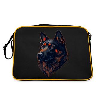 HUNDE DESIGN I HUNDELIEBHABER - Retro Tasche - Schwarz/Gold - Hinten