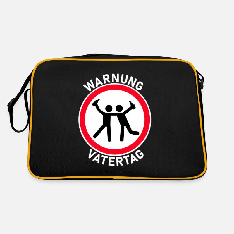 Warnung Vatertag Papa Bier Feiern Kumpels Vater Retro Tasche
