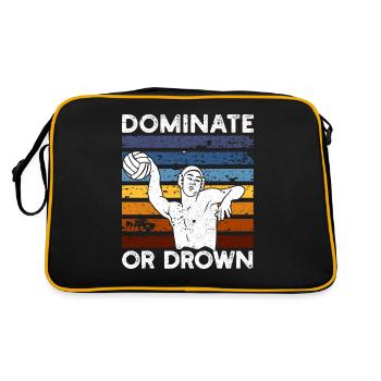 Dominer ou se noyer Drôle de water-polo - Sac Retro - noir/or - Dos